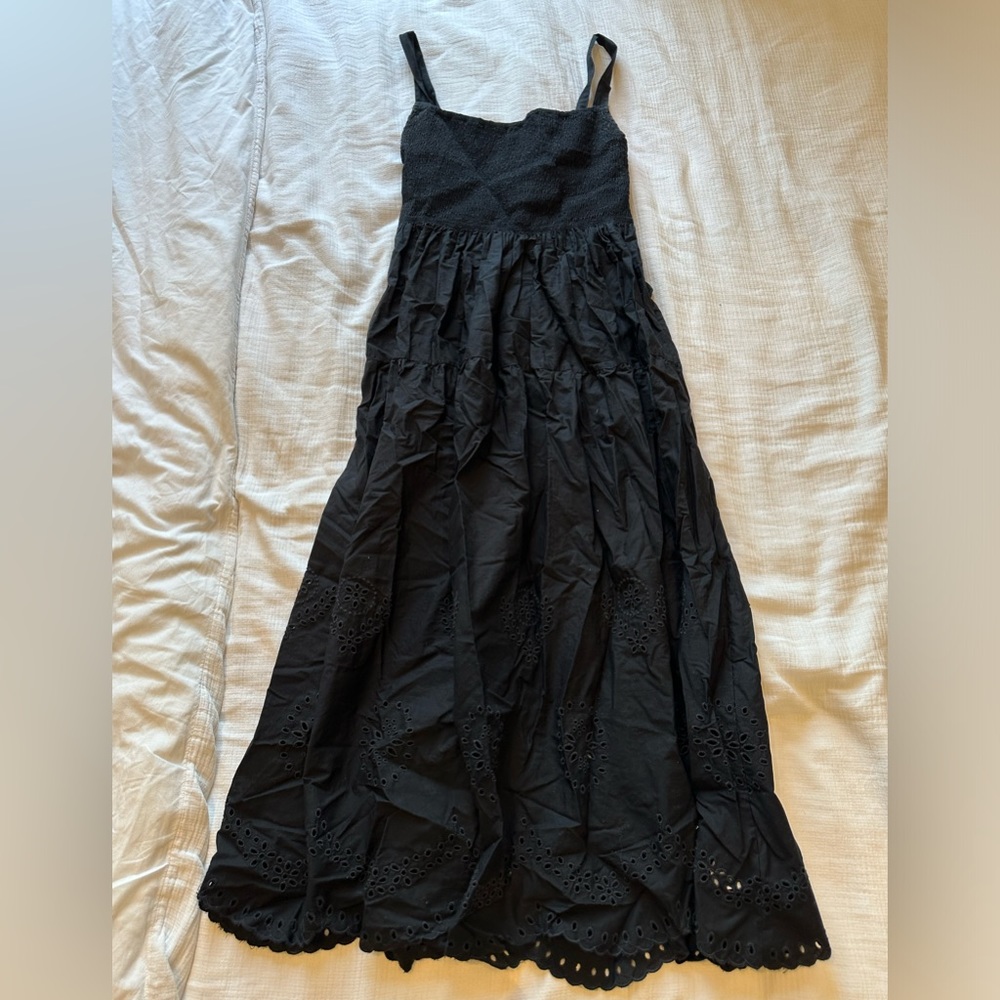 Zara black midi dress